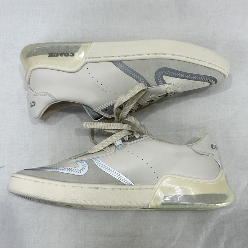 コーチ COACH スニーカー スニーカー COACH コーチ CitySole Court シティソール コート スニーカー G5016 US：8.5 無地 X ロゴ、文字 白 / ホワイト / white X オフホワイト / オフホワイト / X 銀 / シルバー / silver color メンズ USED 古着 中古 50137737
