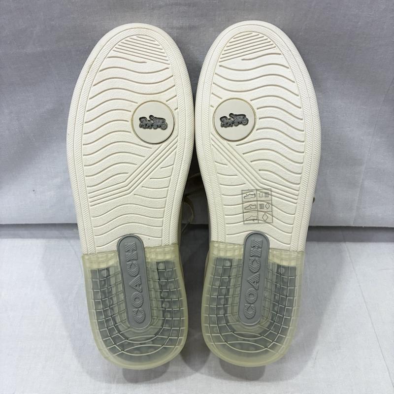 コーチ COACH スニーカー スニーカー COACH コーチ CitySole Court シティソール コート スニーカー G5016 US：8.5 無地 X ロゴ、文字 白 / ホワイト / white X オフホワイト / オフホワイト / X 銀 / シルバー / silver color メンズ USED 古着 中古 50137737