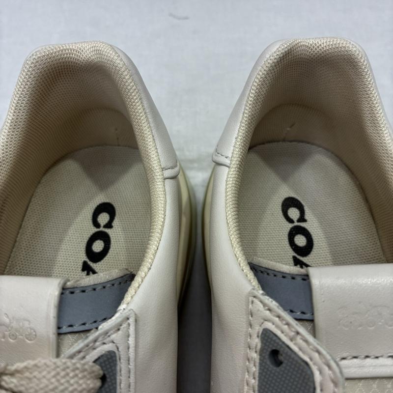 コーチ COACH スニーカー スニーカー COACH コーチ CitySole Court シティソール コート スニーカー G5016 US：8.5 無地 X ロゴ、文字 白 / ホワイト / white X オフホワイト / オフホワイト / X 銀 / シルバー / silver color メンズ USED 古着 中古 50137737