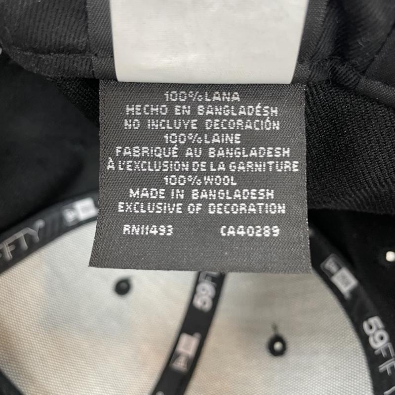 ニューエラ NEW ERA 帽子 キャップ HUF Classic H 5950 BLK ブラック ウール 7 3/8 NEW ERA HAT ハフ - 黒 / ブラック / black X 緑 / グリーン / green メンズ USED 古着 中古 50137738