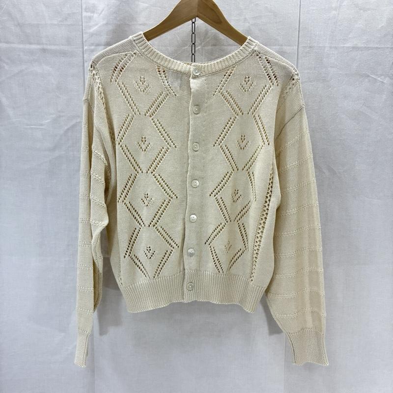 サマンサモスモス SM2 ニット、セーター 長袖 TSUHARU ツハル 春の花ビーズ刺繍ニット サマーニット カーディガン オフホワイト tyt-1609690 FREE  オフホワイト / オフホワイト / レディース USED 古着 中古 50137744