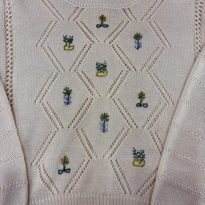 サマンサモスモス SM2 ニット、セーター 長袖 TSUHARU ツハル 春の花ビーズ刺繍ニット サマーニット カーディガン オフホワイト tyt-1609690 FREE  オフホワイト / オフホワイト / レディース USED 古着 中古 50137744