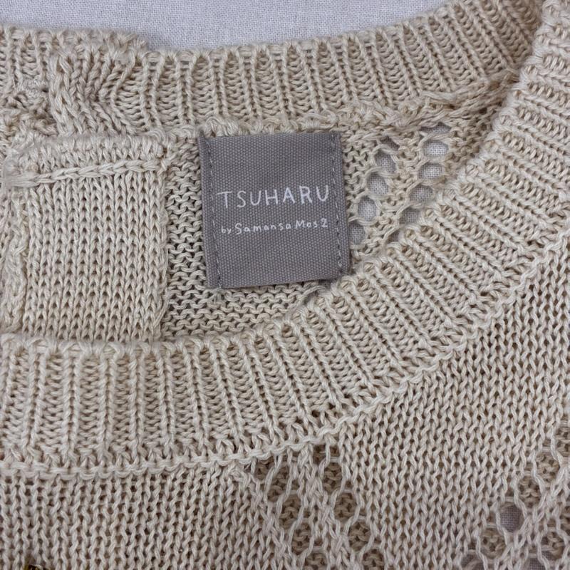 サマンサモスモス SM2 ニット、セーター 長袖 TSUHARU ツハル 春の花ビーズ刺繍ニット サマーニット カーディガン オフホワイト tyt-1609690 FREE  オフホワイト / オフホワイト / レディース USED 古着 中古 50137744
