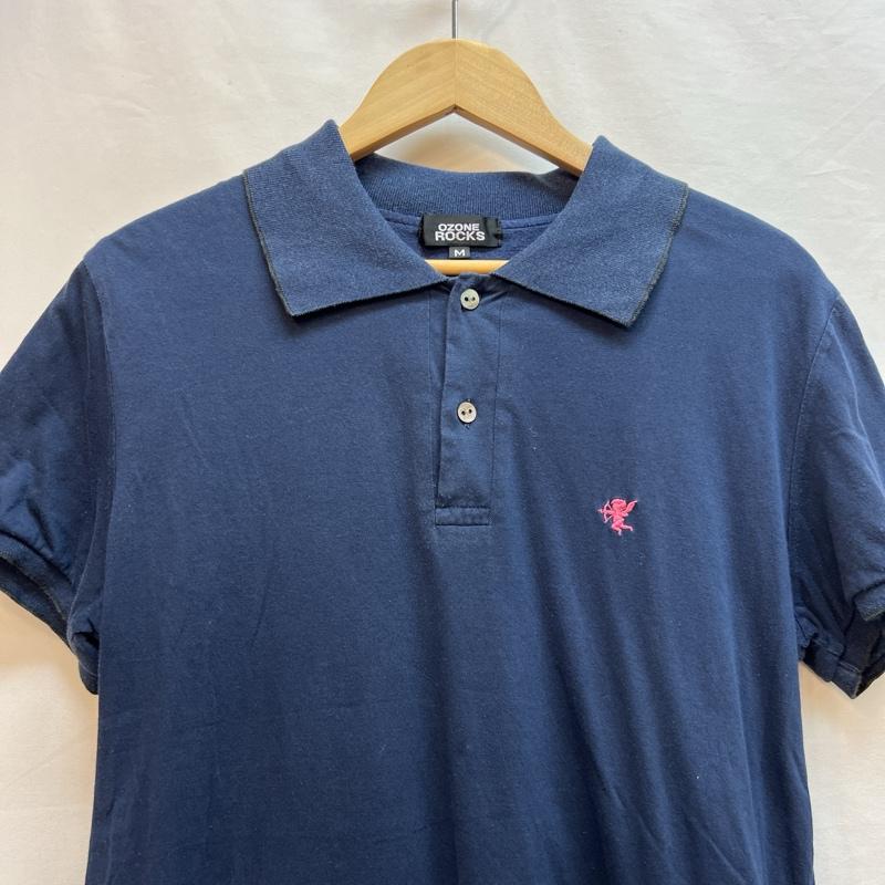 ヒステリックグラマー HYSTERIC GLAMOUR ポロシャツ 半袖 オゾンロックス フェイクレイヤード ポロシャツ M 紺 / ネイビー / navy メンズ USED 古着 中古 50137779