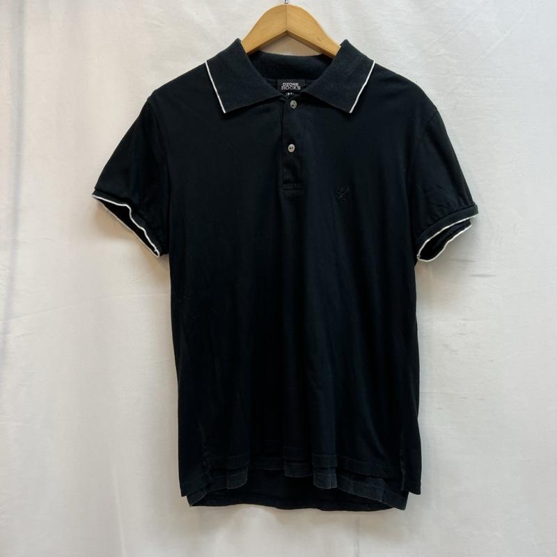 ヒステリックグラマー HYSTERIC GLAMOUR ポロシャツ 半袖 オゾンロックス フェイクレイヤード ポロシャツ M 黒 / ブラック / black メンズ USED 古着 中古 50137780