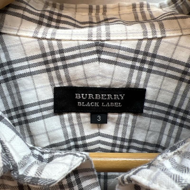 バーバリーブラックレーベル BURBERRY BLACK LABEL シャツ、ブラウス 半袖 チェック 半袖シャツ 3 メンズ USED 古着 中古 50137782
