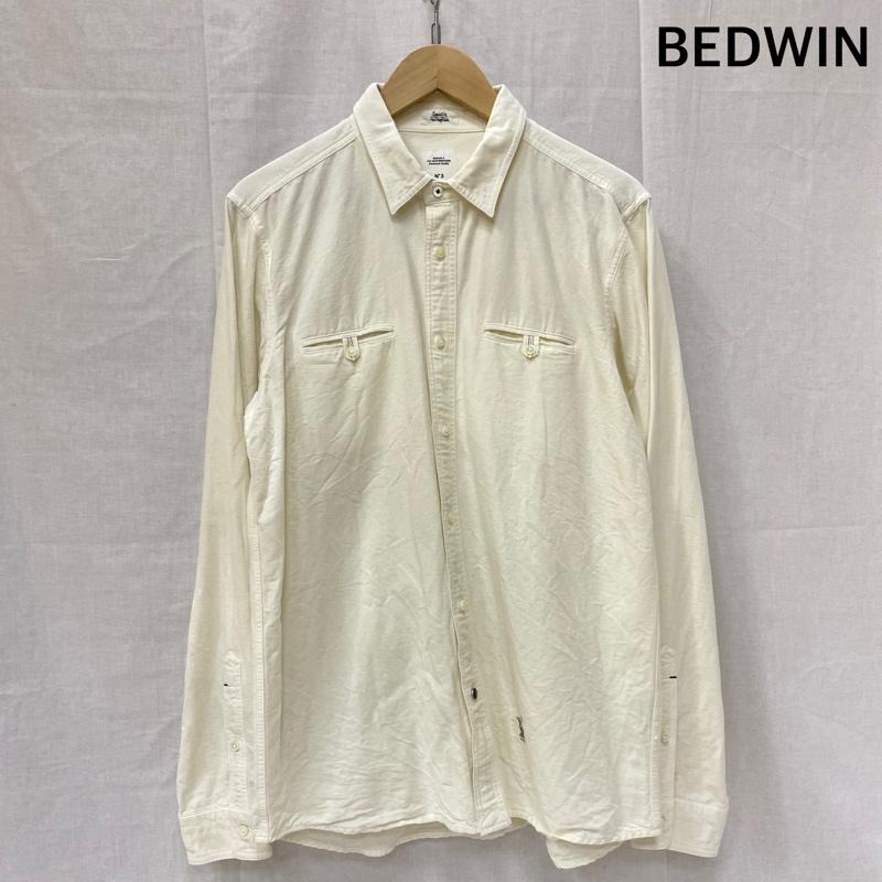 ベドウィン アンド ザ ハートブレイカーズ BEDWIN & THE HEARTBREAKERS シャツ、ブラウス 長袖 コットン長袖シャツ アイボリー 日本製 - 無地 アイボリー / アイボリー / メンズ USED 古着 中古 50137809
