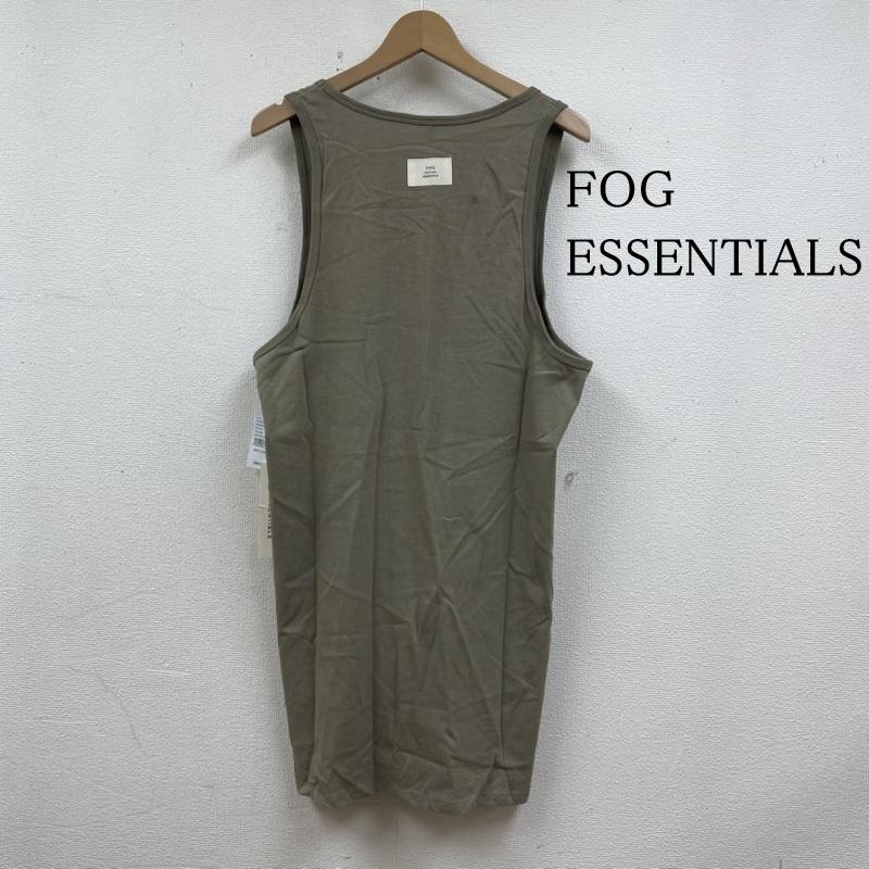 エフオージーエッセンシャルズ FOG ESSENTIALS タンクトップ タンクトップ ロング タンクトップ ノースリーブ バックロゴ 刺繍タグ ストレッチ インナーウェア M ロゴ、文字 X 刺繍 カーキ / カーキ / khaki メンズ USED 古着 中古 50137838