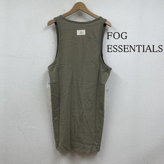 エフオージーエッセンシャルズ FOG ESSENTIALS タンクトップ タンクトップ ロング タンクトップ ノースリーブ バックロゴ 刺繍タグ ストレッチ インナーウェア M ロゴ、文字 X 刺繍 カーキ / カーキ / khaki メンズ USED 古着 中古 50137838