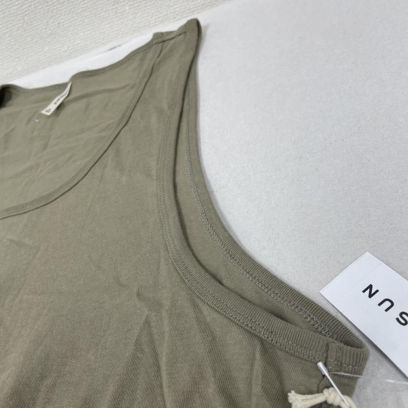 エフオージーエッセンシャルズ FOG ESSENTIALS タンクトップ タンクトップ ロング タンクトップ ノースリーブ バックロゴ 刺繍タグ ストレッチ インナーウェア M ロゴ、文字 X 刺繍 カーキ / カーキ / khaki メンズ USED 古着 中古 50137838