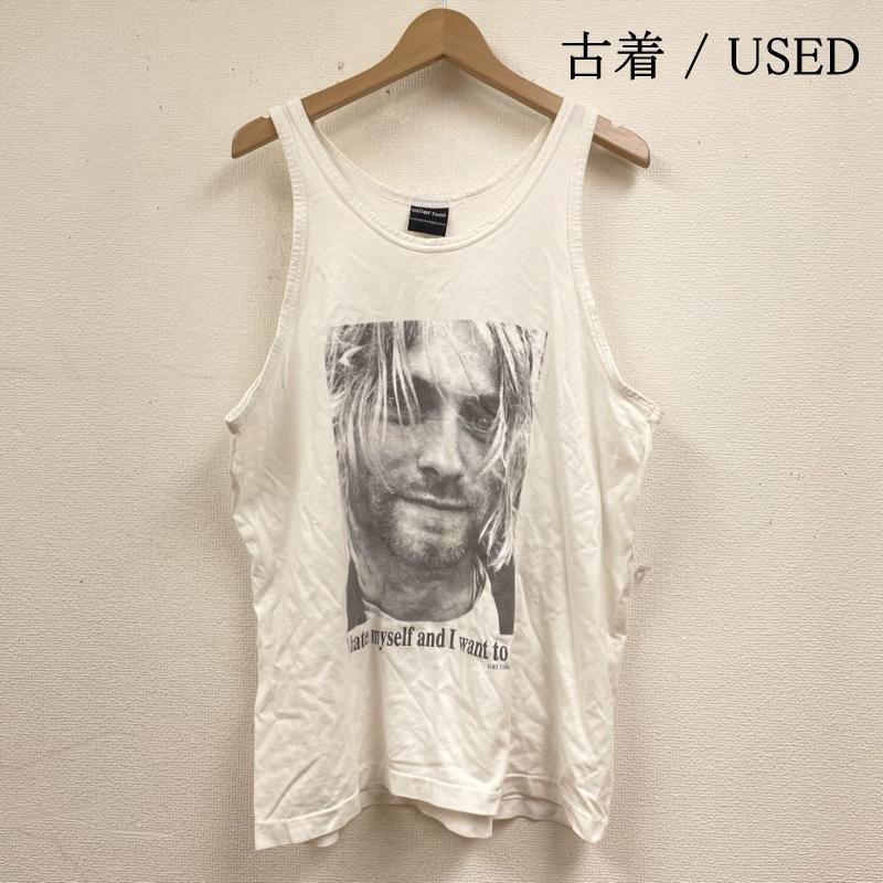 古着 USED タンクトップ タンクトップ Wall of fame 90s ヴィンテージ タンクトップ ノースリーブ Nirvana Kurt Cobain カートコバーン プリント ロゴ - ロゴ、文字 X  X プリント 白 / ホワイト / white メンズ USED 古着 中古 50137848
