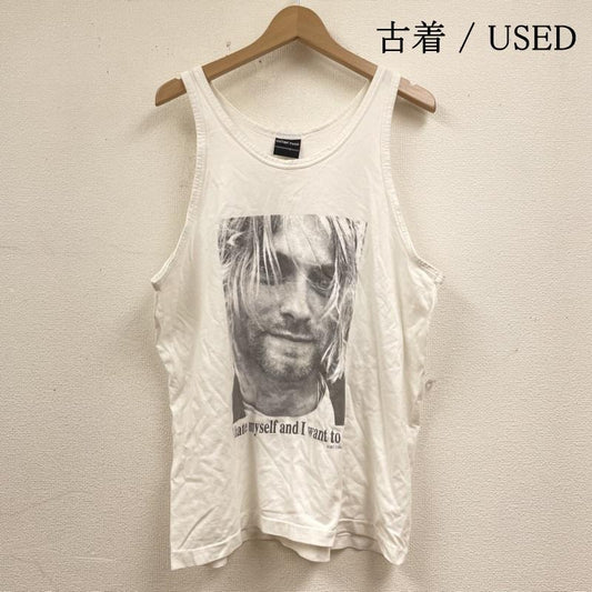 古着 USED タンクトップ タンクトップ Wall of fame 90s ヴィンテージ タンクトップ ノースリーブ Nirvana Kurt Cobain カートコバーン プリント ロゴ - ロゴ、文字 X  X プリント 白 / ホワイト / white メンズ USED 古着 中古 50137848