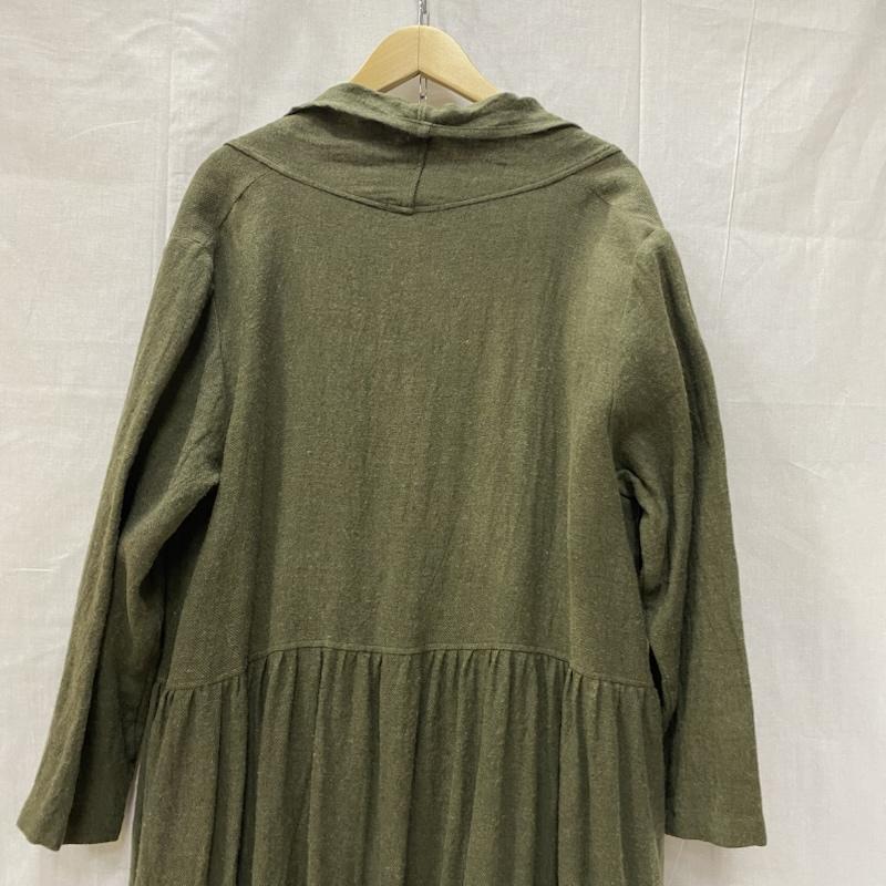 古着 USED カーディガン 長袖 工房 蟻 ロングカーディガン ロングガウン オリーブグリーン 無地 オリーブグリーン / オリーブグリーン / レディース USED 古着 中古 50137858