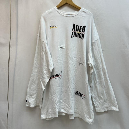 アーダーエラー ADERERROR Tシャツ 長袖 ロゴ 長袖 Tシャツ ロンT 3 白 / ホワイト / white メンズ USED 古着 中古 50137896