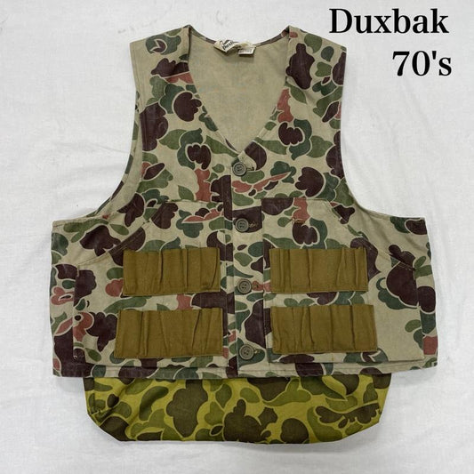 ダックスバック DUXBAK ベスト ベスト 70 s 70年代 ダックハンターカモ ハンティング ベスト ヴィンテージ - カモフラージュ柄・迷彩 メンズ USED 古着 中古 50137903