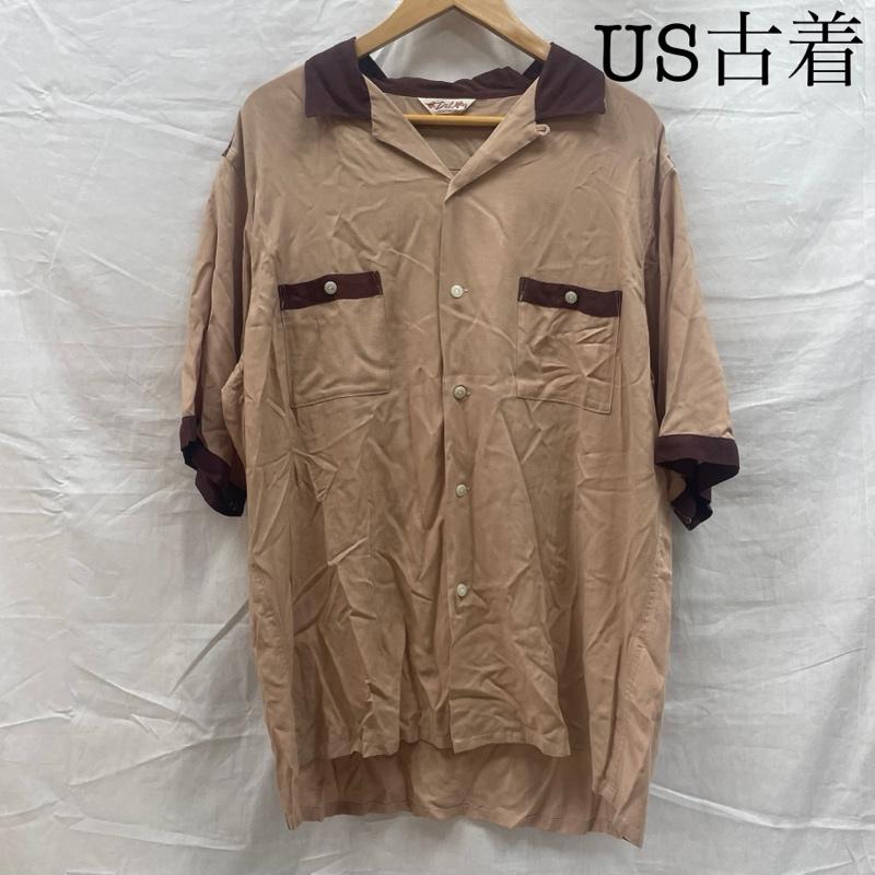 古着 USED シャツ、ブラウス 半袖 DELMAR デルマー レーヨン BEG ベージュ 開襟 シャツ ヴィンテージ L ベージュ / ベージュ / beige メンズ USED 古着 中古 50137910