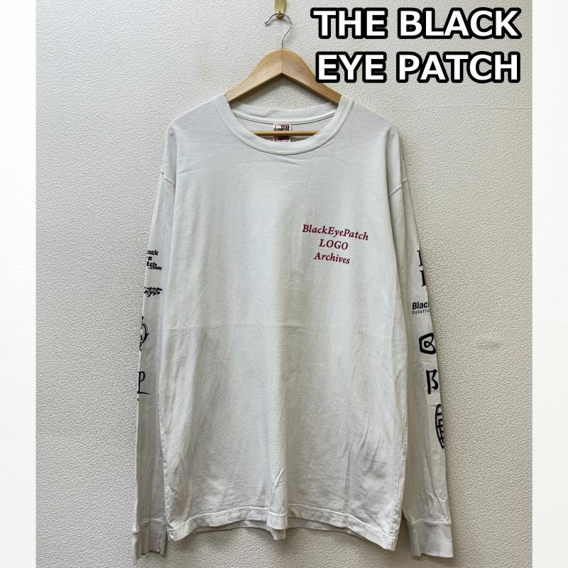 ブラックアイパッチ BlackEyePatch Tシャツ 長袖 マルチロゴ スリーブ プリント クルーネック ロンT 長袖 Tシャツ 白 ホワイト L 白 / ホワイト / white メンズ USED 古着 中古 50137938