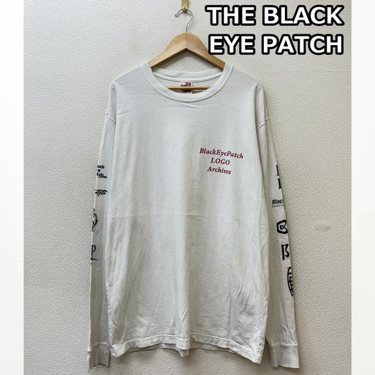 ブラックアイパッチ BlackEyePatch Tシャツ 長袖 マルチロゴ スリーブ プリント クルーネック ロンT 長袖 Tシャツ 白 ホワイト L 白 / ホワイト / white メンズ USED 古着 中古 50137938