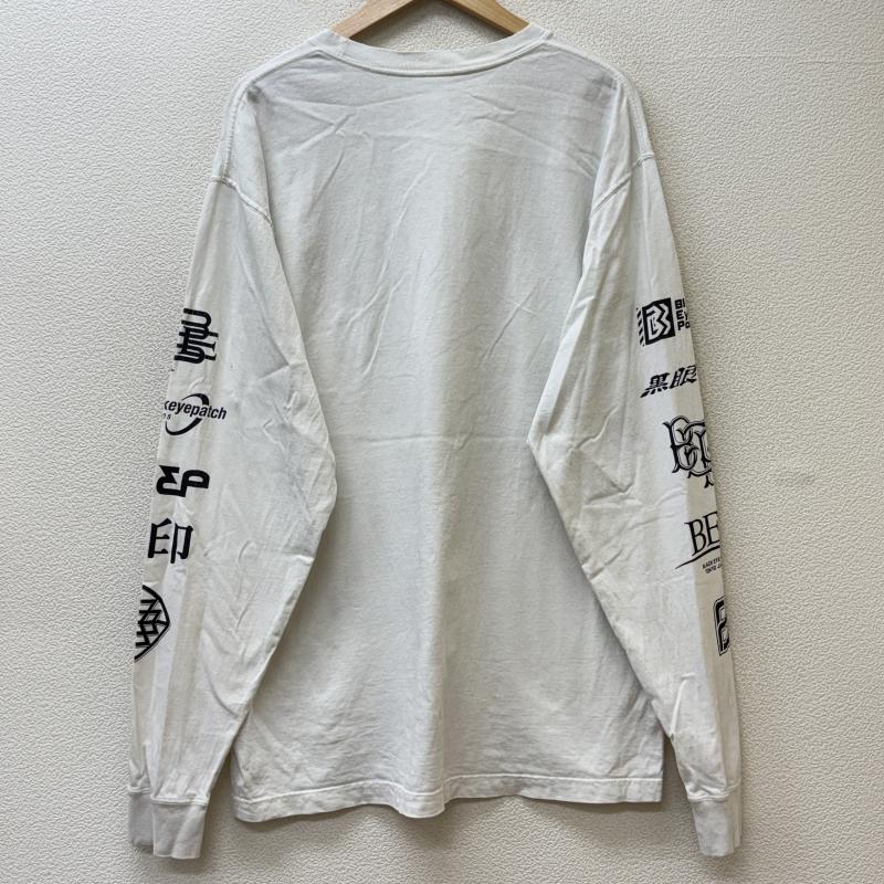 ブラックアイパッチ BlackEyePatch Tシャツ 長袖 マルチロゴ スリーブ プリント クルーネック ロンT 長袖 Tシャツ 白 ホワイト L 白 / ホワイト / white メンズ USED 古着 中古 50137938