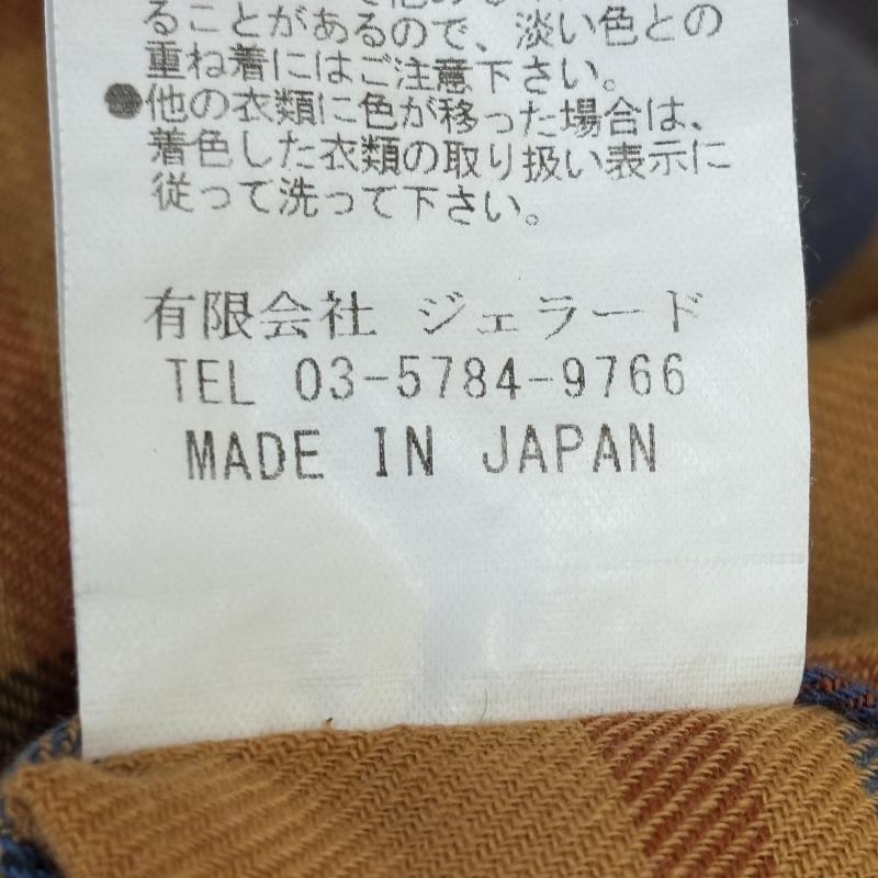 ジェラード JELADO シャツ、ブラウス 半袖 JP02103 日本製 チェック柄 ベンチレーション マチ付 半袖 ワーク フランネル シャツ 青 橙 ブルー オレンジ S 青 / ブルー / blue X 橙 / オレンジ / orange メンズ USED 古着 中古 50137945