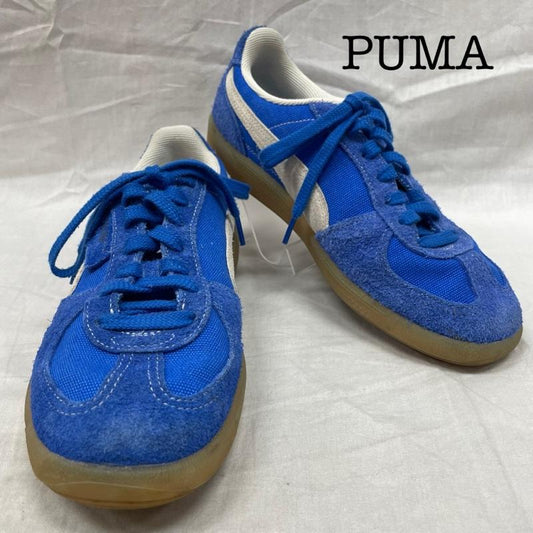 プーマ PUMA スニーカー スニーカー PALERMO VINTAGE HYPERLINK BLUE-FROSTED IVORY パレルモ ヴィンテージ 26.5cm 青 / ブルー / blue メンズ USED 古着 中古 50137971