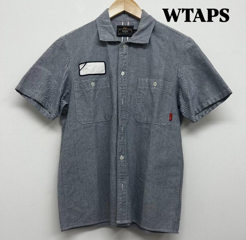ダブルタップス WTAPS シャツ、ブラウス 半袖 半袖シャツ ワッペン 091SPDT-SHM04 S ロゴ、文字 インディゴ / インディゴ / Indigo メンズ USED 古着 中古 50137988