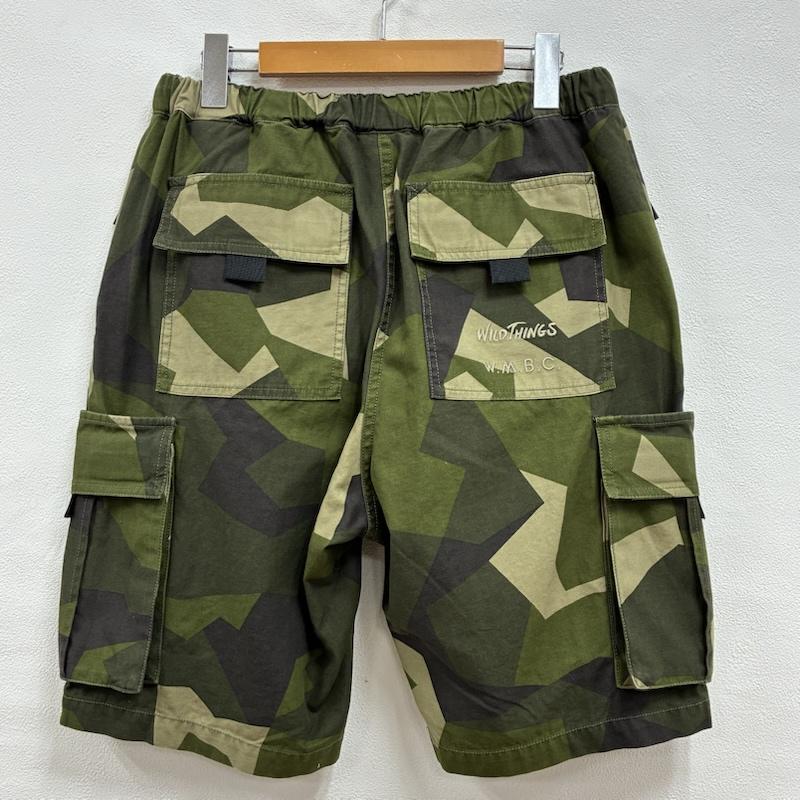 ホワイトマウンテニアリング WHITE MOUNTAINEERING パンツ ショートパンツ WILD THINGS 25ss SWEDEN CAMO CARGO SHORT PANTS BC2571402 S カモフラージュ柄・迷彩 X ロゴ、文字 X 刺繍 マルチカラー / マルチカラー / multicolor メンズ USED 古着 中古 50138009