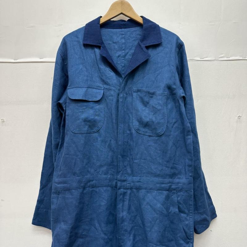 古着 USED ワンピース・ドレス・オールインワン ワンピース・ドレス・オールインワン CATHRI BEAMS 別注 Navy Rose リネン オールインワン 69-17-0008-120 M 紺 / ネイビー / navy メンズ USED 古着 中古 50138075
