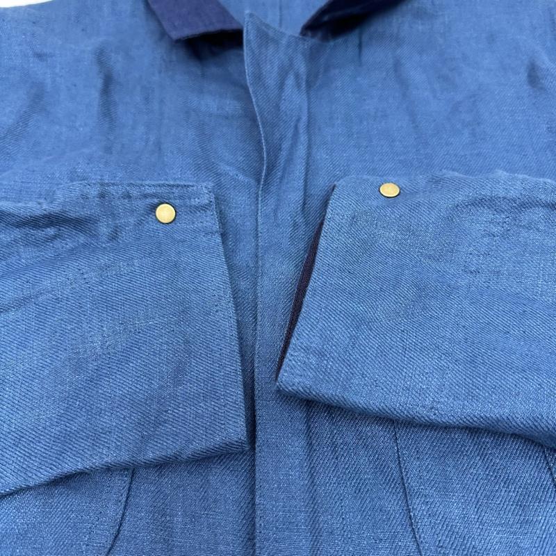 古着 USED ワンピース・ドレス・オールインワン ワンピース・ドレス・オールインワン CATHRI BEAMS 別注 Navy Rose リネン オールインワン 69-17-0008-120 M 紺 / ネイビー / navy メンズ USED 古着 中古 50138075
