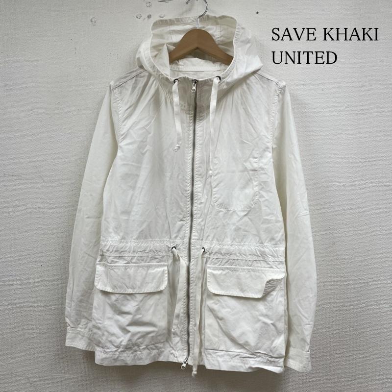 セーブカーキユナイテッド SAVE KHAKI UNITED ジャケット、上着 ジャンパー、ブルゾン USA製 ジップアップ ブルゾン ジャンバー ジャケット フーディー パーカー 無地 薄手 XS 無地 白 / ホワイト / white レディース USED 古着 中古 50138090