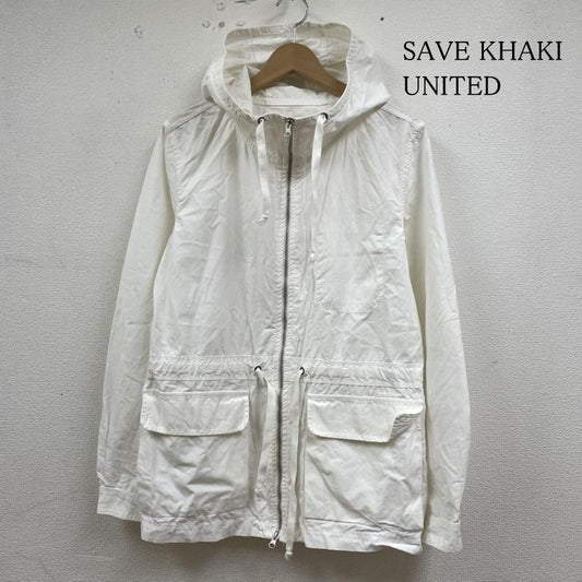 セーブカーキユナイテッド SAVE KHAKI UNITED ジャケット、上着 ジャンパー、ブルゾン USA製 ジップアップ ブルゾン ジャンバー ジャケット フーディー パーカー 無地 薄手 XS 無地 白 / ホワイト / white レディース USED 古着 中古 50138090