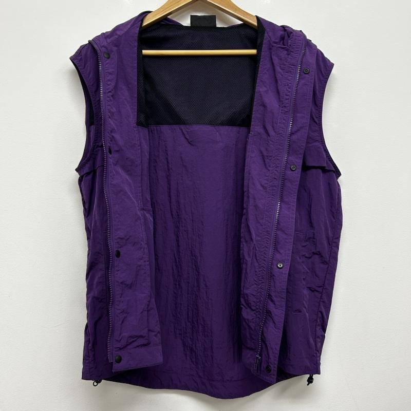 サウザンドマイル THOUSAND MILE ベスト ベスト LIGHT SHELL Vest ジップアップ フードベスト M ロゴ、文字 紫 / パープル / purple メンズ USED 古着 中古 50138111