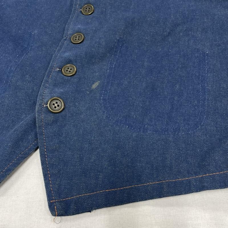 ジェーシーペニー JCPENNEY ベスト ベスト 70 s 70年代 三角タグ デニム ベスト ヴィンテージ 40 無地 インディゴ / インディゴ / Indigo メンズ USED 古着 中古 50138157