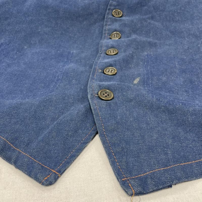 ジェーシーペニー JCPENNEY ベスト ベスト 70 s 70年代 三角タグ デニム ベスト ヴィンテージ 40 無地 インディゴ / インディゴ / Indigo メンズ USED 古着 中古 50138157