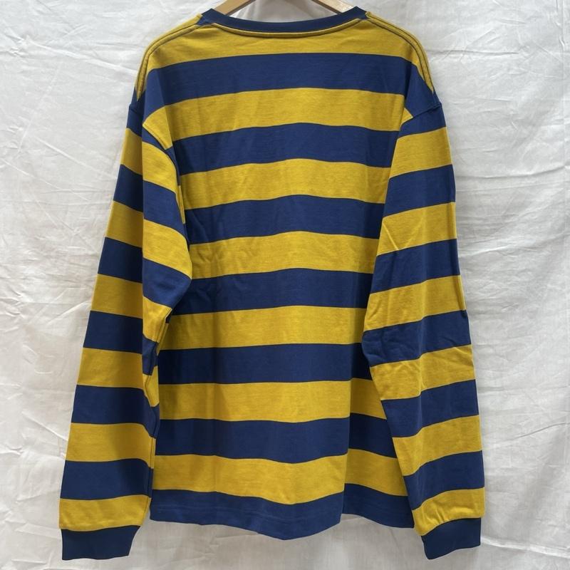 ヒューストン HOUSTON Tシャツ 長袖 22254 BORDER L/S TEE ボーダー長袖Tシャツ BLU YEL ブルー イエロー XXL 青 / ブルー / blue X 黄 / イエロー / yellow メンズ USED 古着 中古 50138278