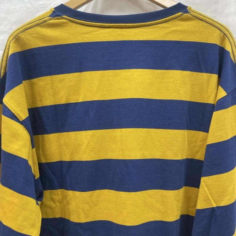ヒューストン HOUSTON Tシャツ 長袖 22254 BORDER L/S TEE ボーダー長袖Tシャツ BLU YEL ブルー イエロー XXL 青 / ブルー / blue X 黄 / イエロー / yellow メンズ USED 古着 中古 50138278