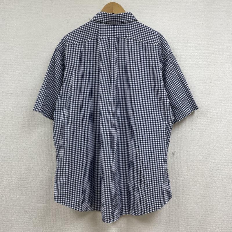 ラルフローレン RALPHLAUREN シャツ、ブラウス 半袖 半袖 シャツ 90s Ralph lauren ギンガムチェック ブラウス Shirt ロゴ 刺繍 ワンポイント 大きめ ビッグシルエット XXL ロゴ、文字 X 刺繍 X ワンポイント X チェック 青 / ブルー / blue X 白 / ホワイト / white メンズ USED 古着 中古 50138305