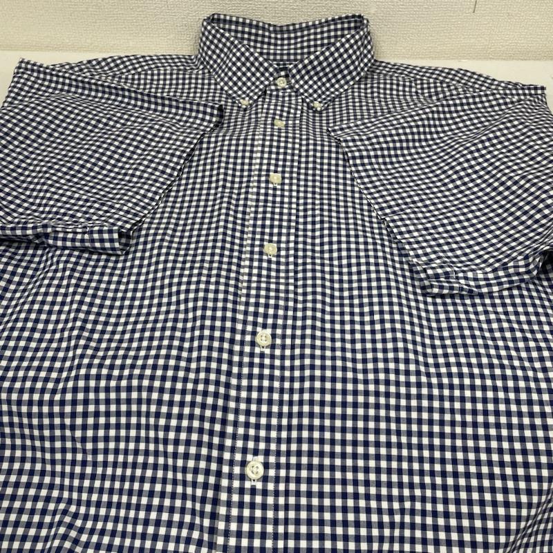 ラルフローレン RALPHLAUREN シャツ、ブラウス 半袖 半袖 シャツ 90s Ralph lauren ギンガムチェック ブラウス Shirt ロゴ 刺繍 ワンポイント 大きめ ビッグシルエット XXL ロゴ、文字 X 刺繍 X ワンポイント X チェック 青 / ブルー / blue X 白 / ホワイト / white メンズ USED 古着 中古 50138305