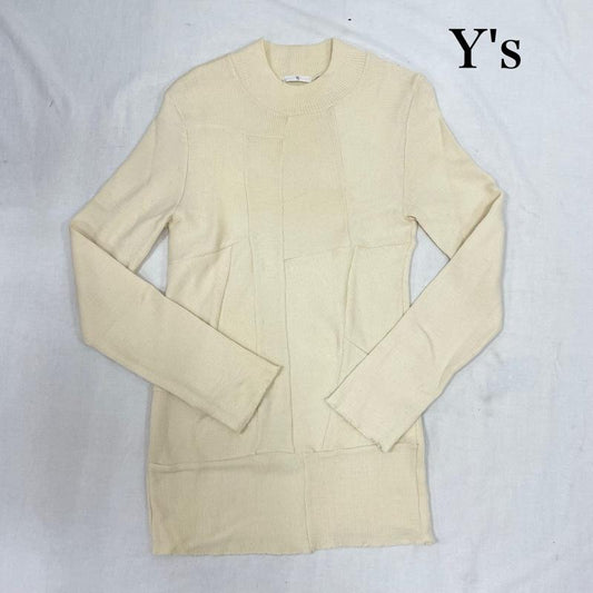 ヨウジヤマモト Yohji Yamamoto ニット、セーター 長袖 Y s ワイズ ハイネック 薄手 ニット - 無地 ナチュラル / ナチュラル / レディース USED 古着 中古 50138364