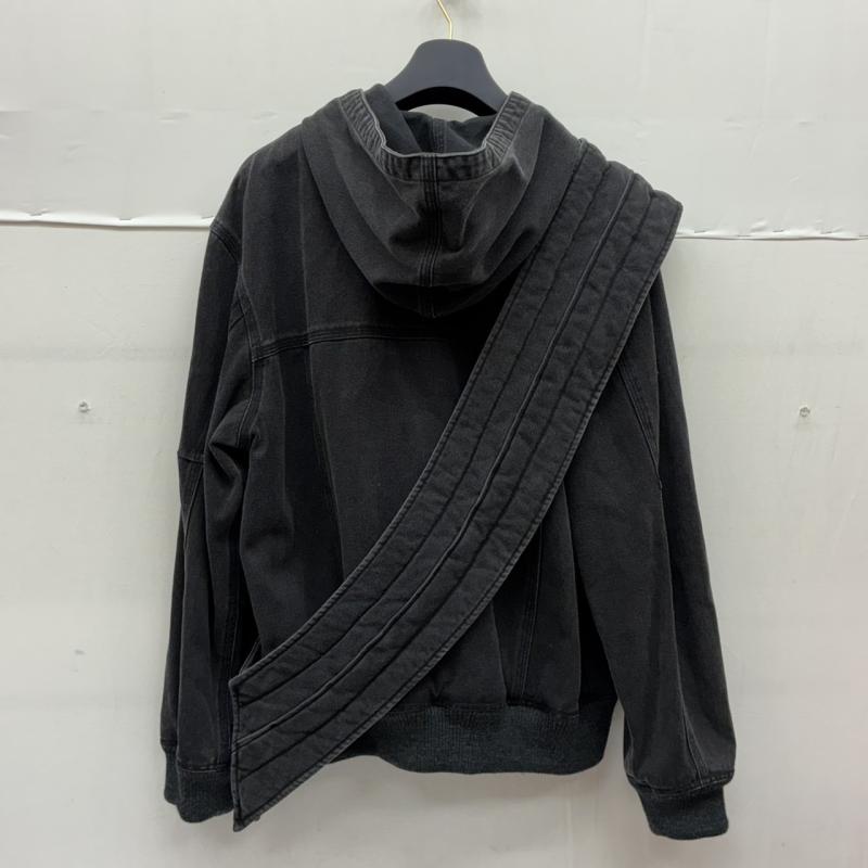ルイヴィトン LOUIS VUITTON ジャケット、上着 ジャンパー、ブルゾン 21ss ジップ スロー デニム フーディ ウィズ サッシュアンドパッチ HHA61WRDH 52 チャコールグレー / チャコールグレー / メンズ USED 古着 中古 50138366