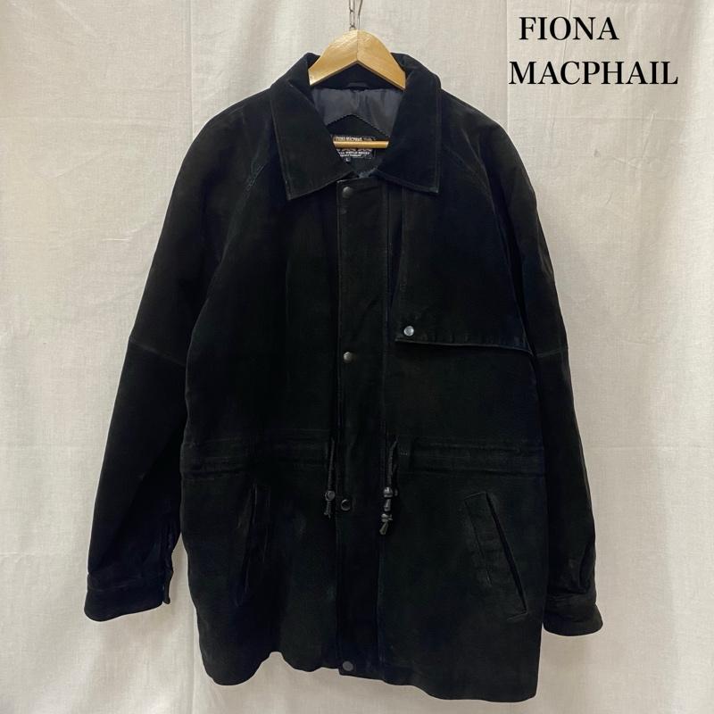 レザー レザー ジャケット、上着 レザージャケット FIONA MACPHAIL フィオナマックファイル 豚革 ピッグスキン black L L 無地 黒 / ブラック / black メンズ USED 古着 中古 50138391