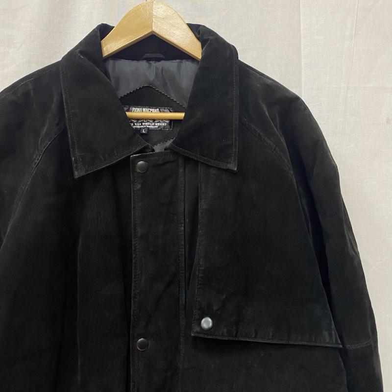 レザー レザー ジャケット、上着 レザージャケット FIONA MACPHAIL フィオナマックファイル 豚革 ピッグスキン black L L 無地 黒 / ブラック / black メンズ USED 古着 中古 50138391