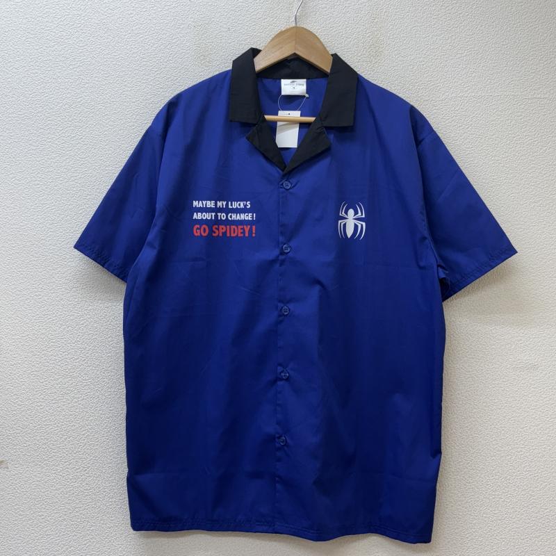 古着 USED シャツ、ブラウス 半袖 Universal Studios Japan USJ スパイダーマン プリント オープンカラー ボックス 半袖 シャツ ユニセックス 青 ブルー L 青 / ブルー / blue メンズ USED 古着 中古 50138406