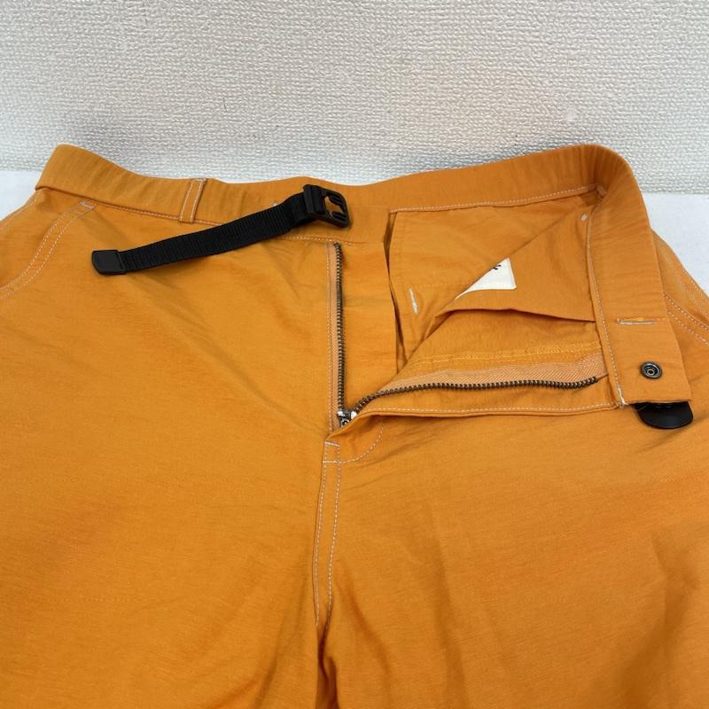 スノーピーク Snow Peak パンツ ショートパンツ Light Mountain Cloth Shorts PA-22SU102 ショート ハーフ パンツ アウトドア キャンプ ベルト 軽量 撥水 M ロゴ、文字 X 刺繍 橙 / オレンジ / orange メンズ USED 古着 中古 50138431