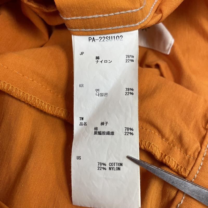 スノーピーク Snow Peak パンツ ショートパンツ Light Mountain Cloth Shorts PA-22SU102 ショート ハーフ パンツ アウトドア キャンプ ベルト 軽量 撥水 M ロゴ、文字 X 刺繍 橙 / オレンジ / orange メンズ USED 古着 中古 50138431