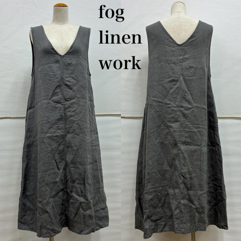 フォグリネンワーク fog linen work ワンピース ロングスカート リネン ロング ワンピース ノースリーブ - 無地 灰 / グレー / gray レディース USED 古着 中古 50138441