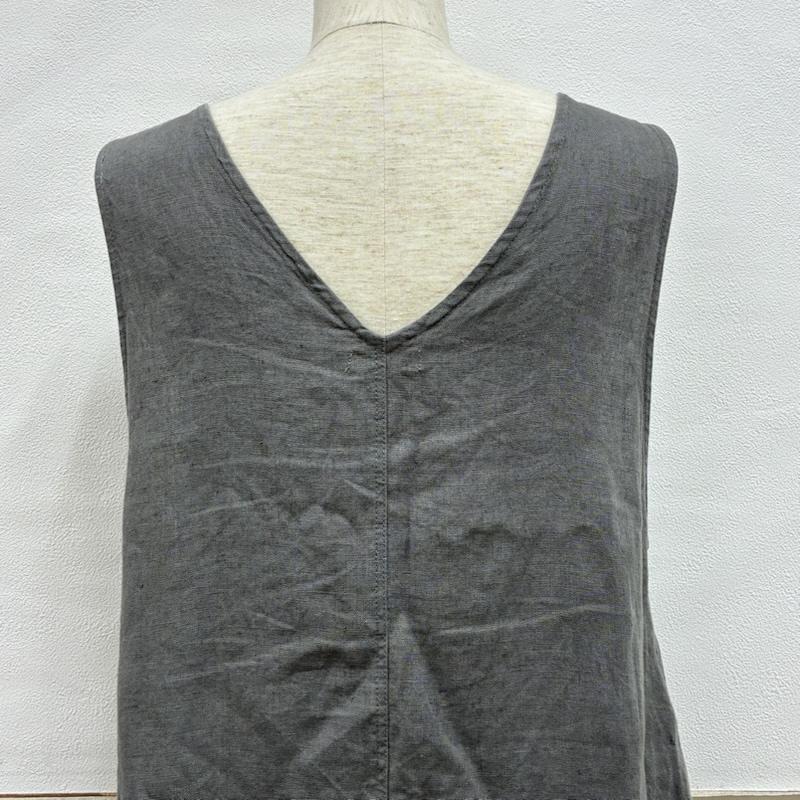 フォグリネンワーク fog linen work ワンピース ロングスカート リネン ロング ワンピース ノースリーブ - 無地 灰 / グレー / gray レディース USED 古着 中古 50138441