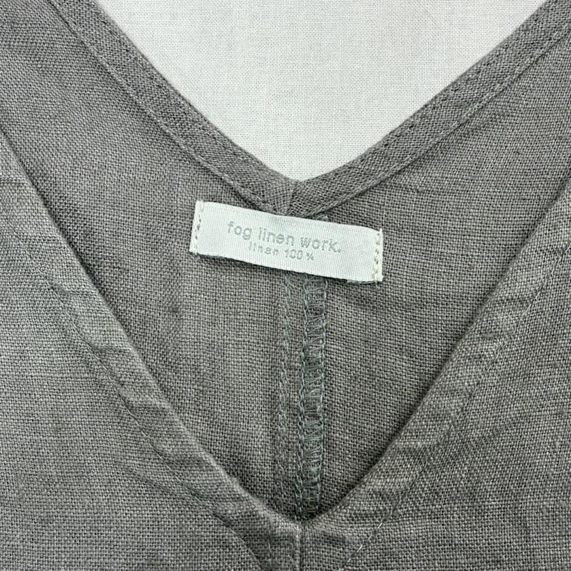 フォグリネンワーク fog linen work ワンピース ロングスカート リネン ロング ワンピース ノースリーブ - 無地 灰 / グレー / gray レディース USED 古着 中古 50138441