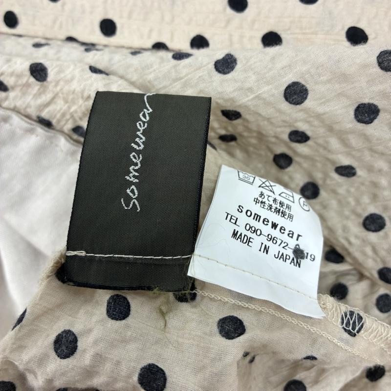 古着 USED ワンピース ロングスカート somewear clothing サムウェアクロージング 2way フレンチ スリーブ ノーカラー 水玉 ドット ロング ワンピース - ドット ベージュ / ベージュ / beige X 黒 / ブラック / black レディース USED 古着 中古 50138446