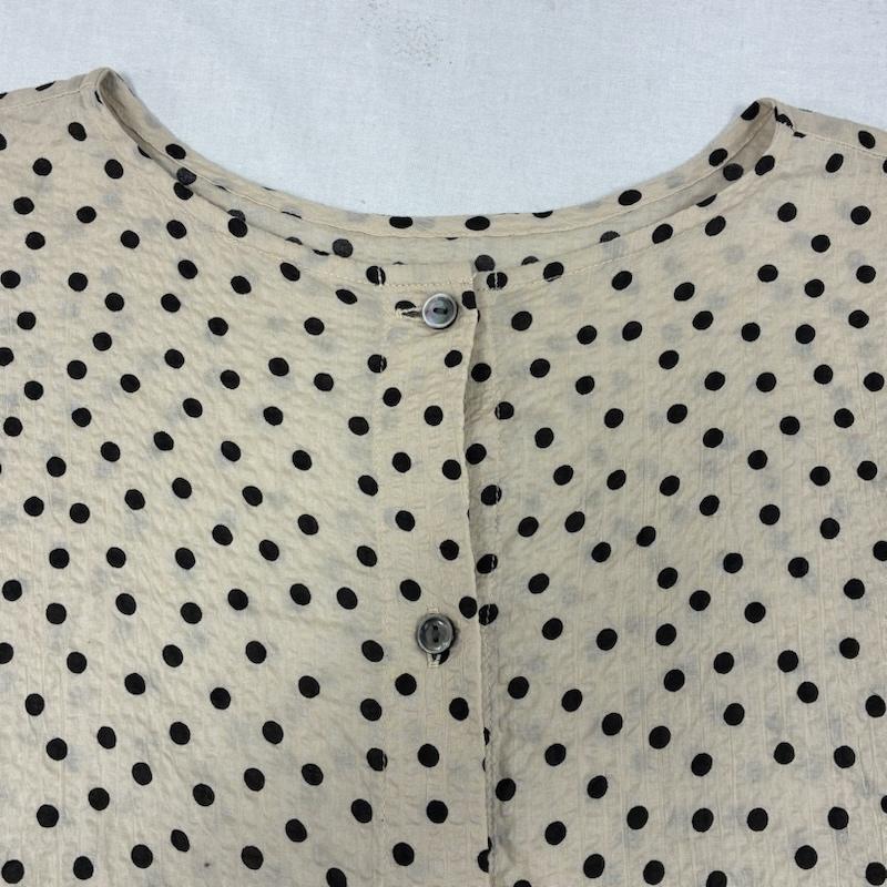 古着 USED ワンピース ロングスカート somewear clothing サムウェアクロージング 2way フレンチ スリーブ ノーカラー 水玉 ドット ロング ワンピース - ドット ベージュ / ベージュ / beige X 黒 / ブラック / black レディース USED 古着 中古 50138446